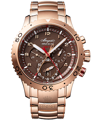 Breguet Type XX / Type XXI Watch 3880BR/Z2/RXV 44 mm Pink gold Case Brown (chocolate) Dial