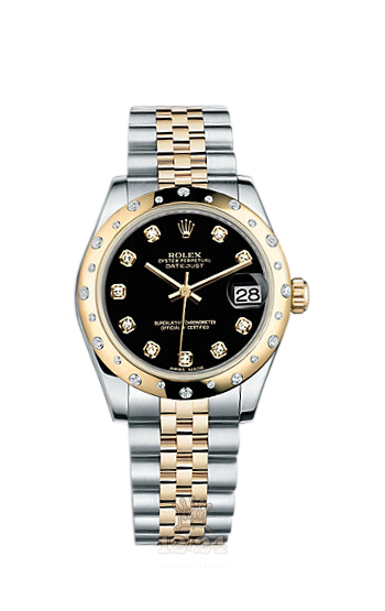 Rolex Lady-Datejust Watch 178343-0024 31 mm Steel / Yellow gold Case Black Dial