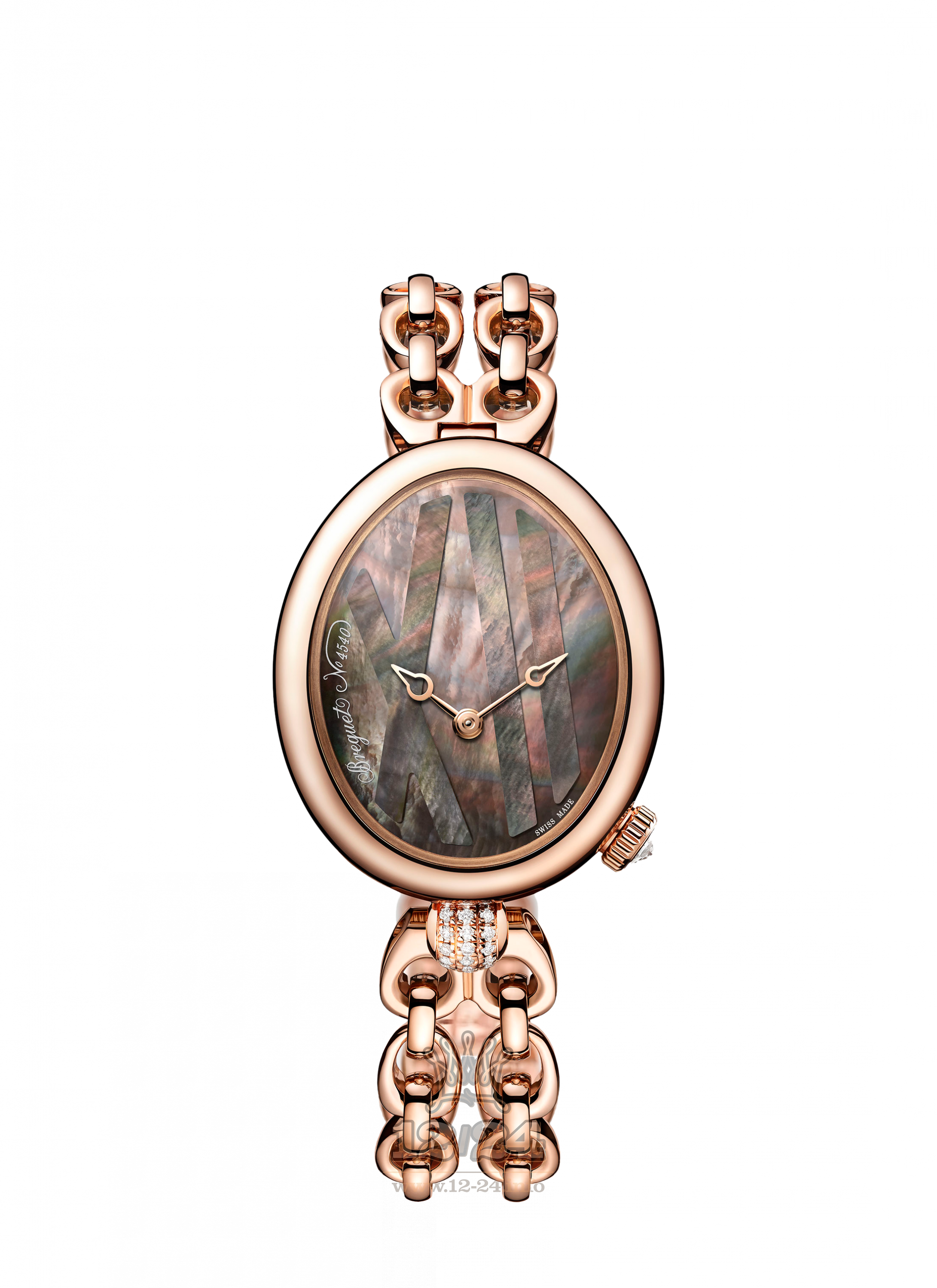 Breguet Reine de Naples Watch 9808BR/5T/J50/0D00 33 mm Pink gold Case Black Dial