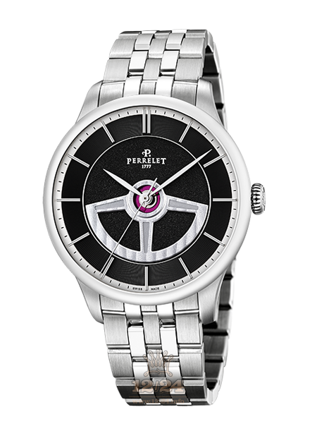 Perrelet First Class Watch A1090/5 42 mm Stainless steel Case Black Dial