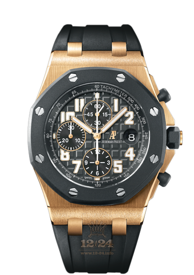 Audemars Piguet Royal Oak Offshore Watch 25940OK.OO.D002CA.02 42 mm Pink gold Rubber Case Gray Dial