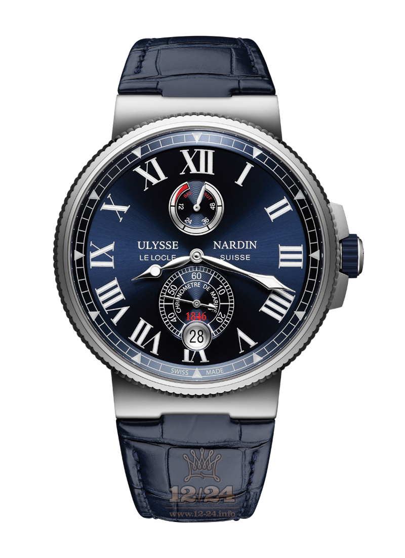 Ulysse Nardin Marine Watch 1183-122/43 45 mm Stainless steel Case Dark blue Dial