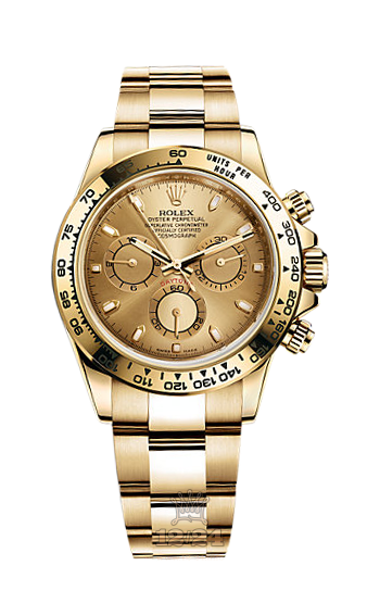 Rolex Cosmograph Daytona Watch 116508-0003 40 mm Yellow gold Case Golden Dial