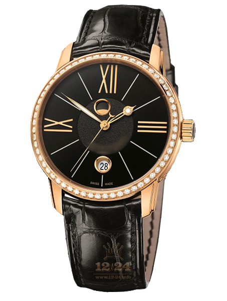 Ulysse Nardin Classic Watch 8296-122B-2/42 40 mm Pink gold Case Black Dial