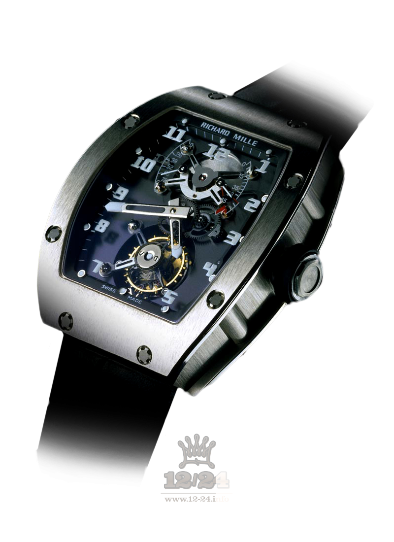 Richard Mille Men's Collection Watch RM 001 Tourbillon 45 mm Titanium Case