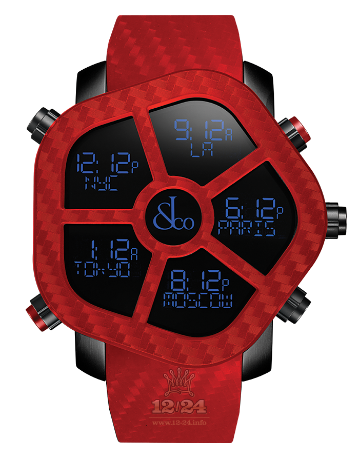 Jacob & Co Gents Collection Watch GH100.11.NS.PC.AND4D 47 mm Stainless steel PVD coating Carbon Case Black Dial