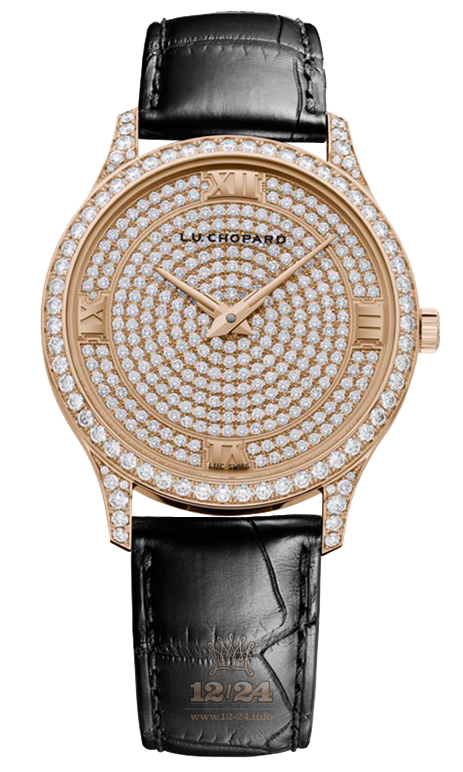 Chopard L.U.C Watch 171966-5003 40 mm Pink gold Case Silver Dial