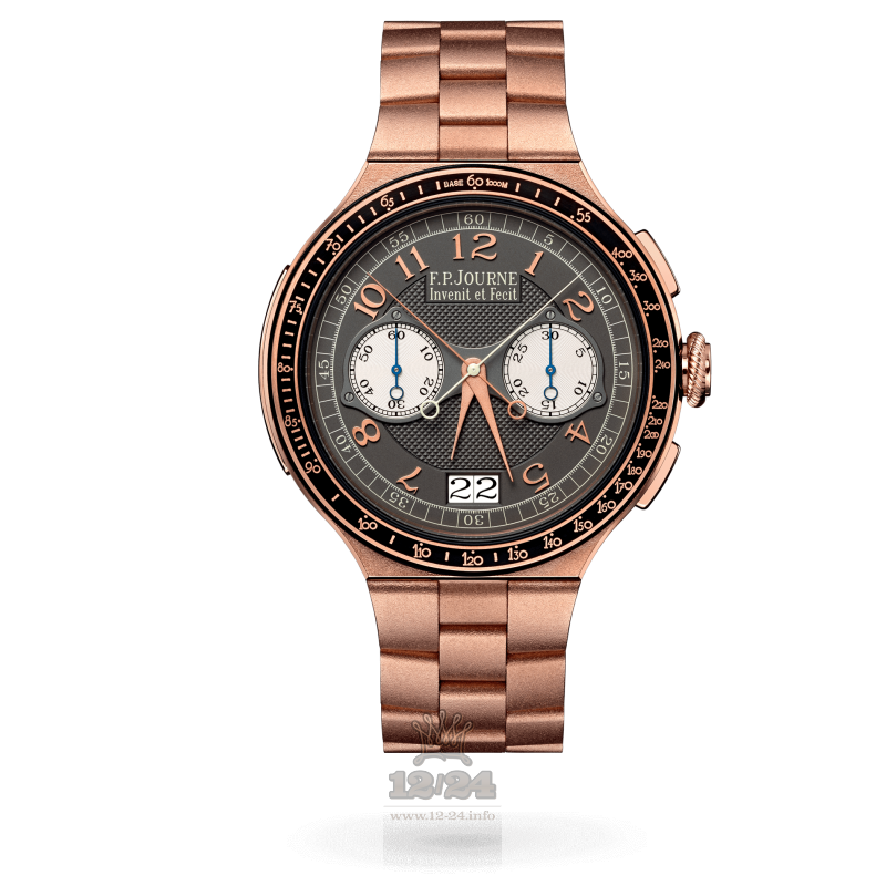 F.P.Journe Linesport Watch chronographe rattrapante rg 44 mm Pink gold Case Gray Dial