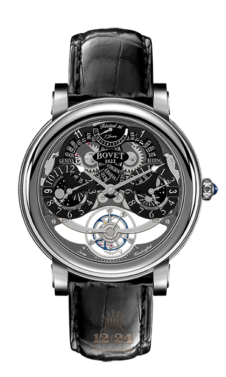 Bovet Dimier Watch R160002 46 mm White gold Case Black Dial