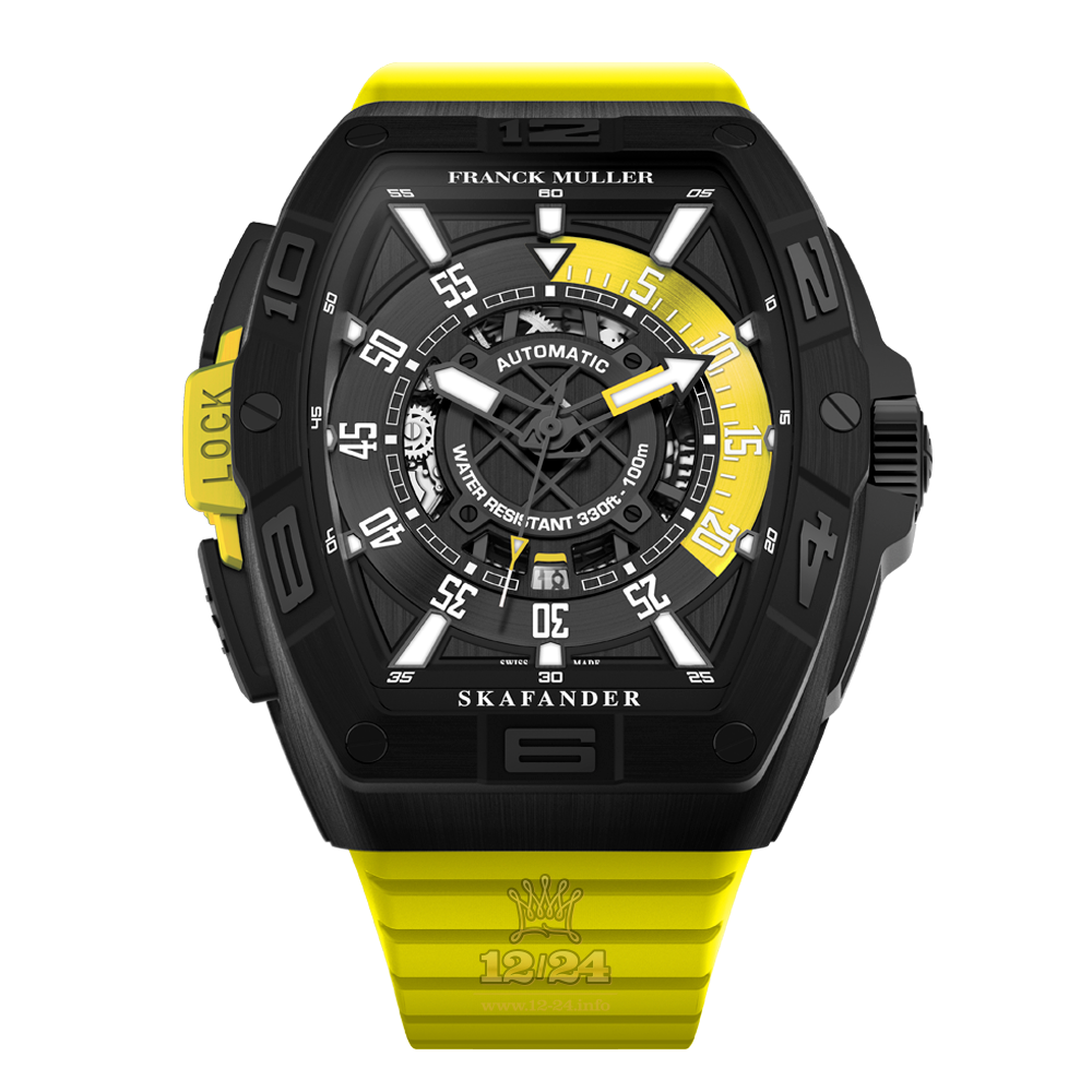 Franck Muller Skafander Watch SKF 46 DV SC DT TTNRBR TTNR JA 44 mm Titanium Case Black Dial
