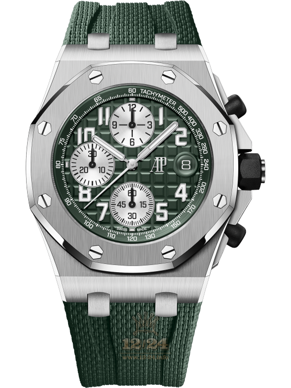 Audemars Piguet Royal Oak Offshore Watch 26238TI.OO.A056CA.01 42 mm Titanium Case Green Dial