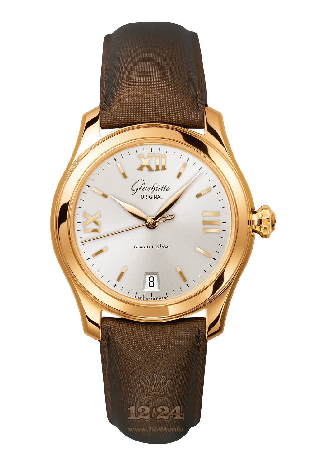 Glashutte Ladies Watch 1-39-22-04-01-04 36 mm Pink gold Case Silver Dial