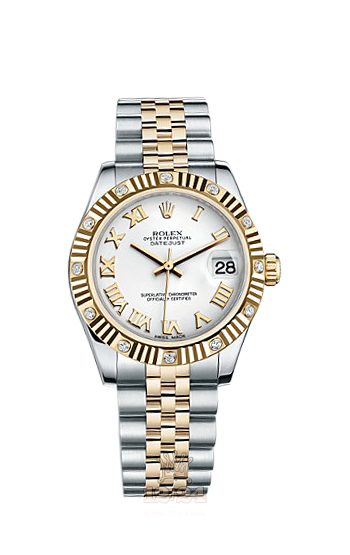 Rolex Datejust Watch 178313-0062 31 mm Steel / Yellow gold Case White Dial