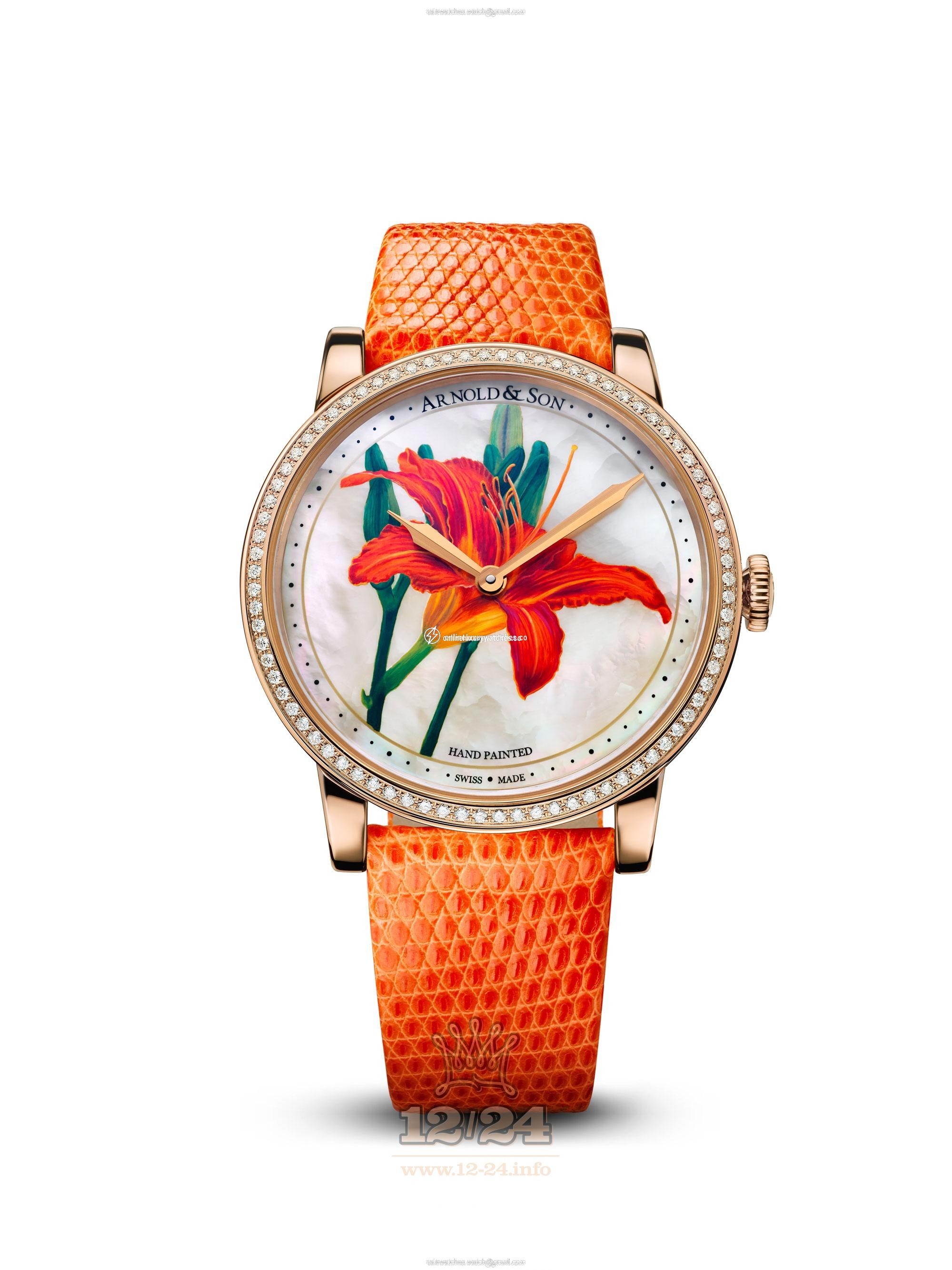Arnold Son Royal Collection Watch 1LCMP.M06A.L511A Pink gold Case White Painted Dial