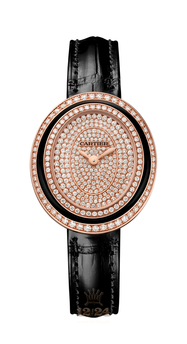 Cartier Hypnose Watch WJHY0010 26 mm Pink gold Case Silver Golden Dial