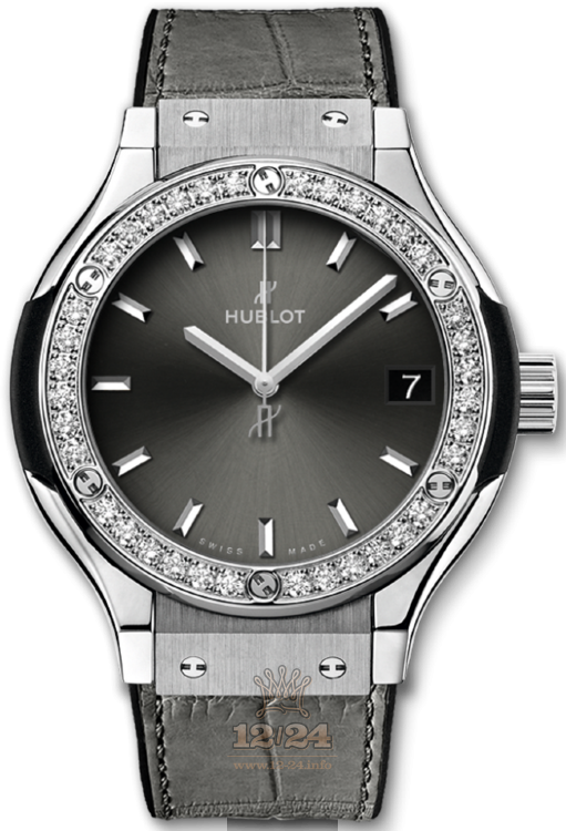 Hublot Classic Fusion Watch 581.NX.7071.LR.1104 33 mm Titanium Case Gray Dial