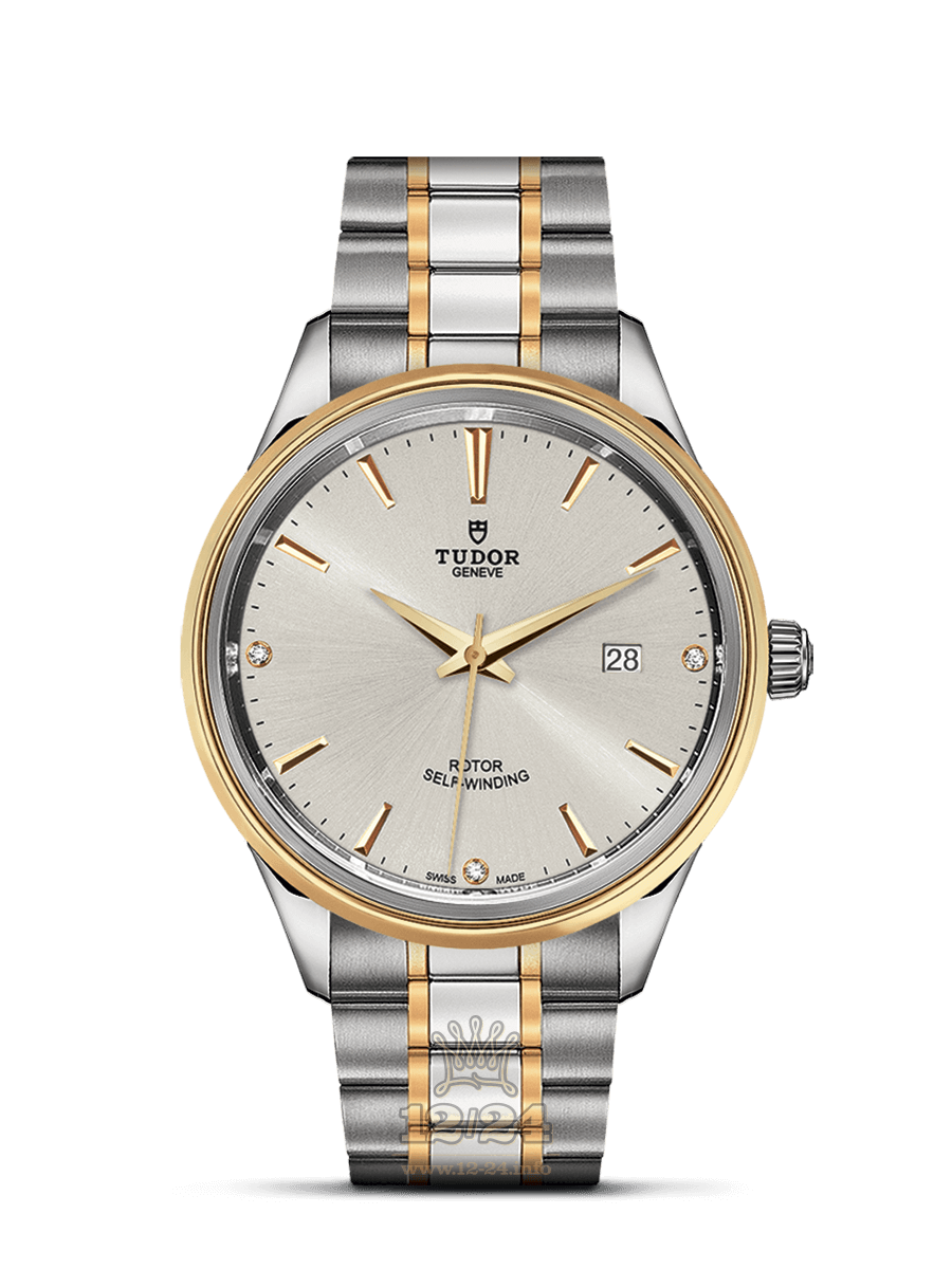 Tudor Style Watch M12703-0005 41 mm Stainless steel Yellow gold Case Gray Silver Dial