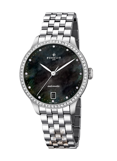 Perrelet First Class Watch A2070/8 35 mm Stainless steel Case Black Dial