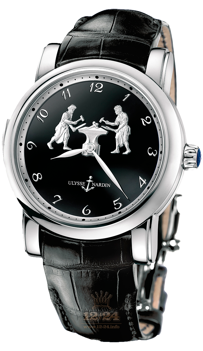 Ulysse Nardin Classic Watch 719-61/E2 42 mm Platinum Case Black Dial