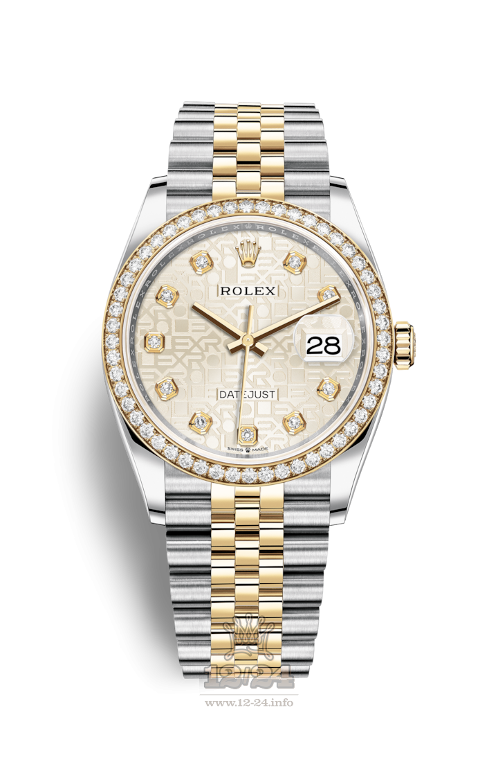 Rolex Datejust Watch 126283rbr-0013 36 mm Steel / Yellow gold Case Silver Dial