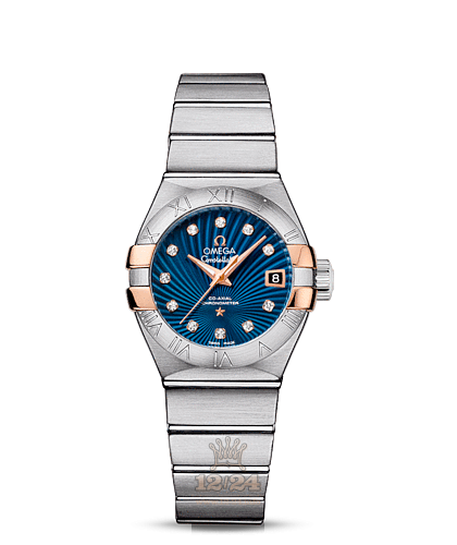 Omega Constellation Watch 123.20.27.20.53.002 27 mm Steel / Pink gold Case Dark blue Dial