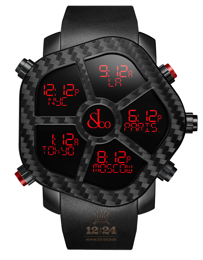 Jacob & Co Gents Collection Watch GH100.11.NS.PC.ANA4D 47 mm Stainless steel PVD coating Carbon Case Black Dial