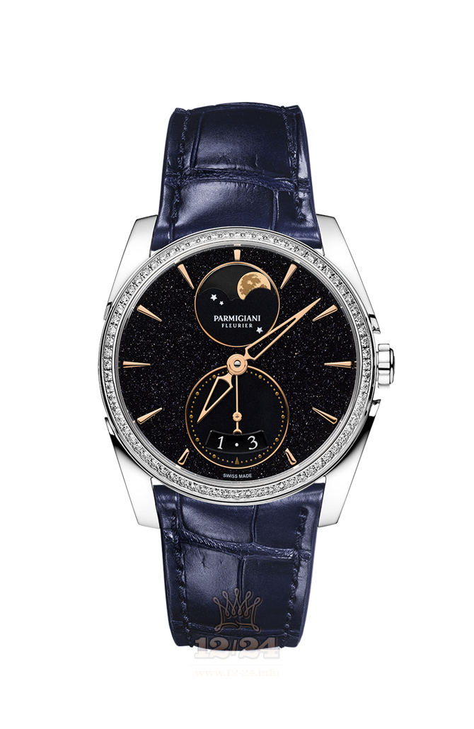 Parmigiani Fleurier Tonda Watch PFC283-0060601-XA3131 34 mm Stainless steel Case Dark blue Dial