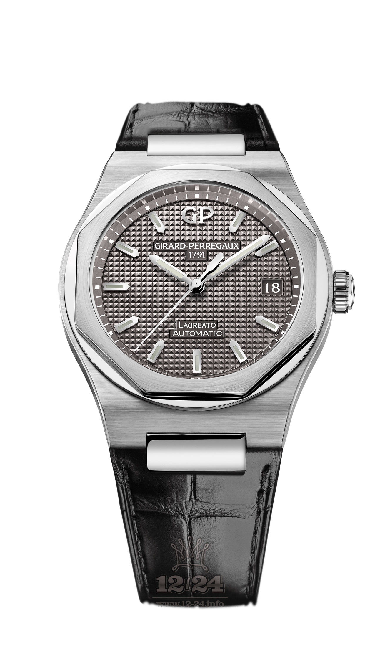 Girard Perregaux Laureato Watch 81005-11-231-BB6A Stainless steel Case Gray Dial