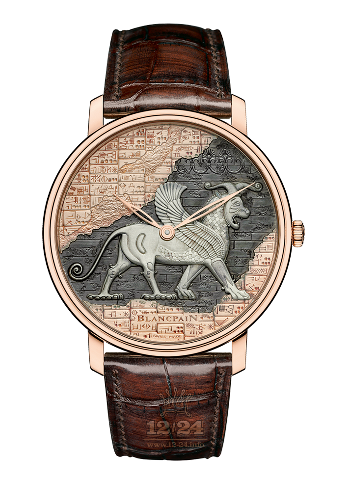 Blancpain Villeret Watch 6615-3616-55B-2 45 mm Pink gold Case Painted Dial