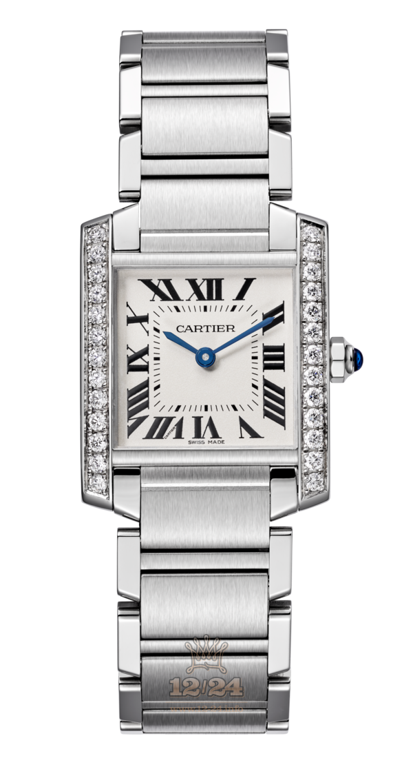 Cartier Tank Watch W4TA0009 25 mm Stainless steel Case White Dial