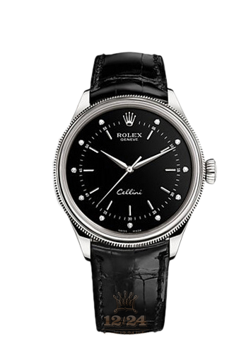 Rolex Cellini Watch 50509-0023 39 mm White gold Case Black Dial
