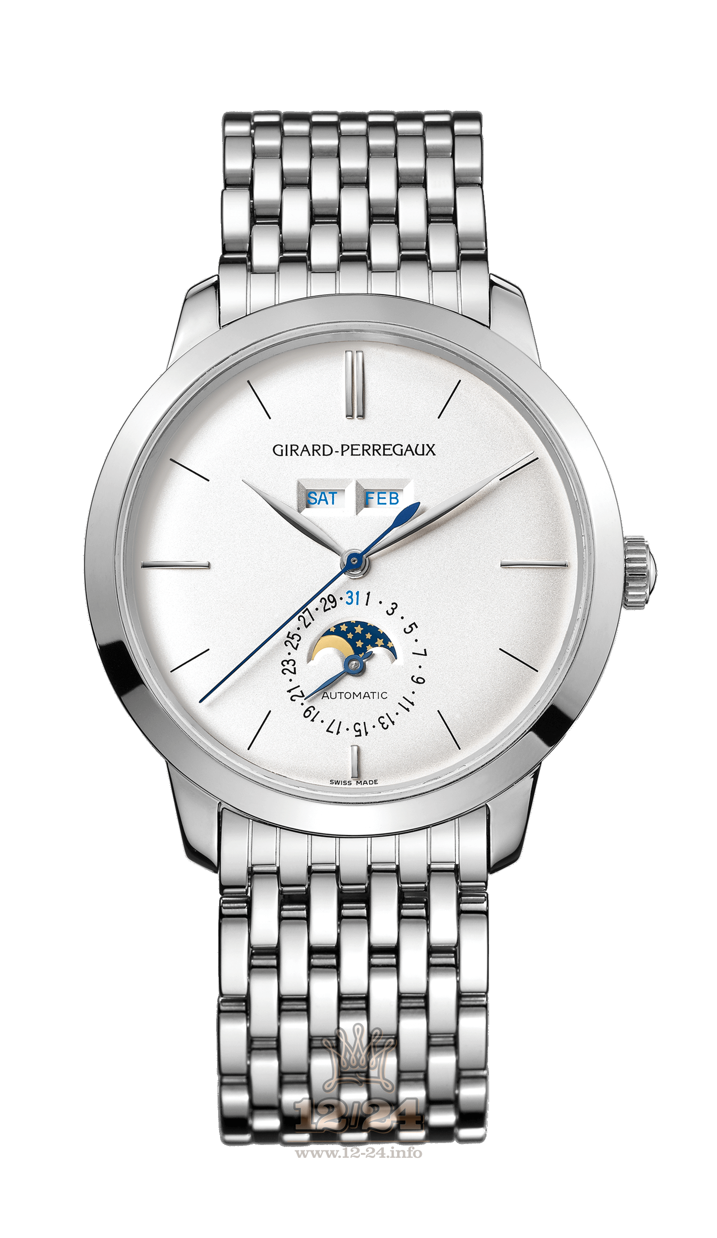 Girard Perregaux 1966 Watch 49535-53-152-53A White gold Case Silver Dial