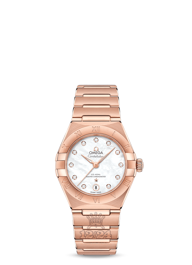 Omega Constellation Watch 131.50.29.20.55.001 29 mm Pink gold Case White Dial