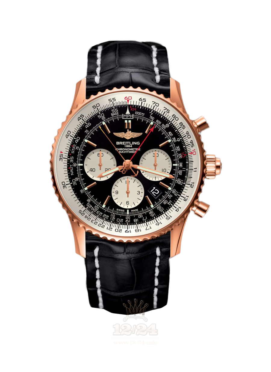 Breitling Navitimer Watch RB031121|BG11|760P|R20BA.1 45 mm Red gold Case Black Dial