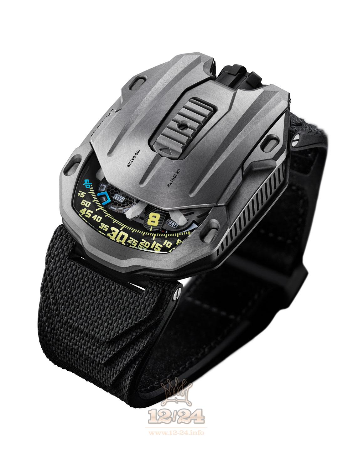 Urwerk UR-105 Watch ur-105 tth 40 mm Tantalum Case Black Dial