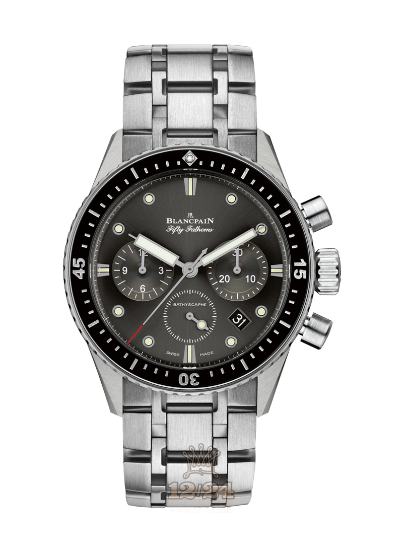Blancpain Fifty Fathoms Watch 5200-1110-70B 43 mm Stainless steel Case Gray Dial