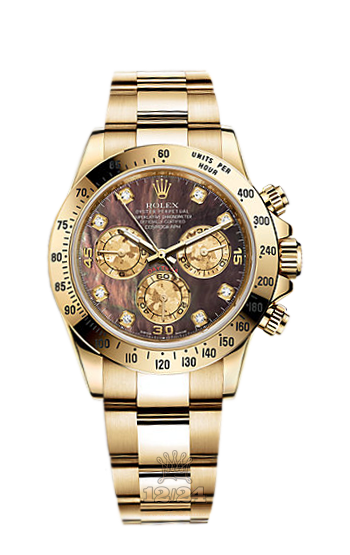 Rolex Cosmograph Daytona Watch 116528-0039 40 mm Yellow gold Case Black Dial