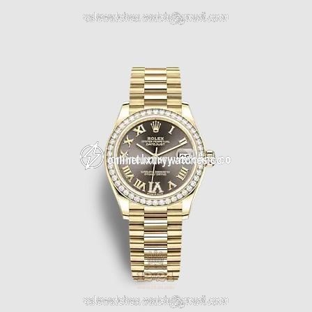 Rolex Datejust Watch 278288rbr-0026 31 mm Yellow gold Case Gray Dial