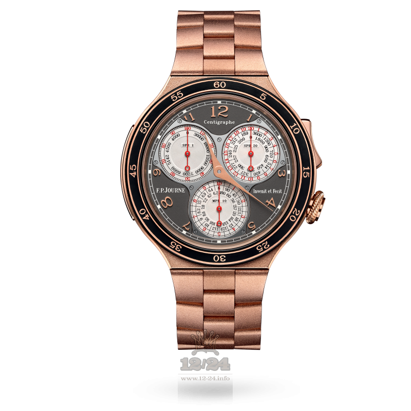 F.P.Journe Linesport Watch centigraphe rg 44 mm Pink gold Case Gray Dial
