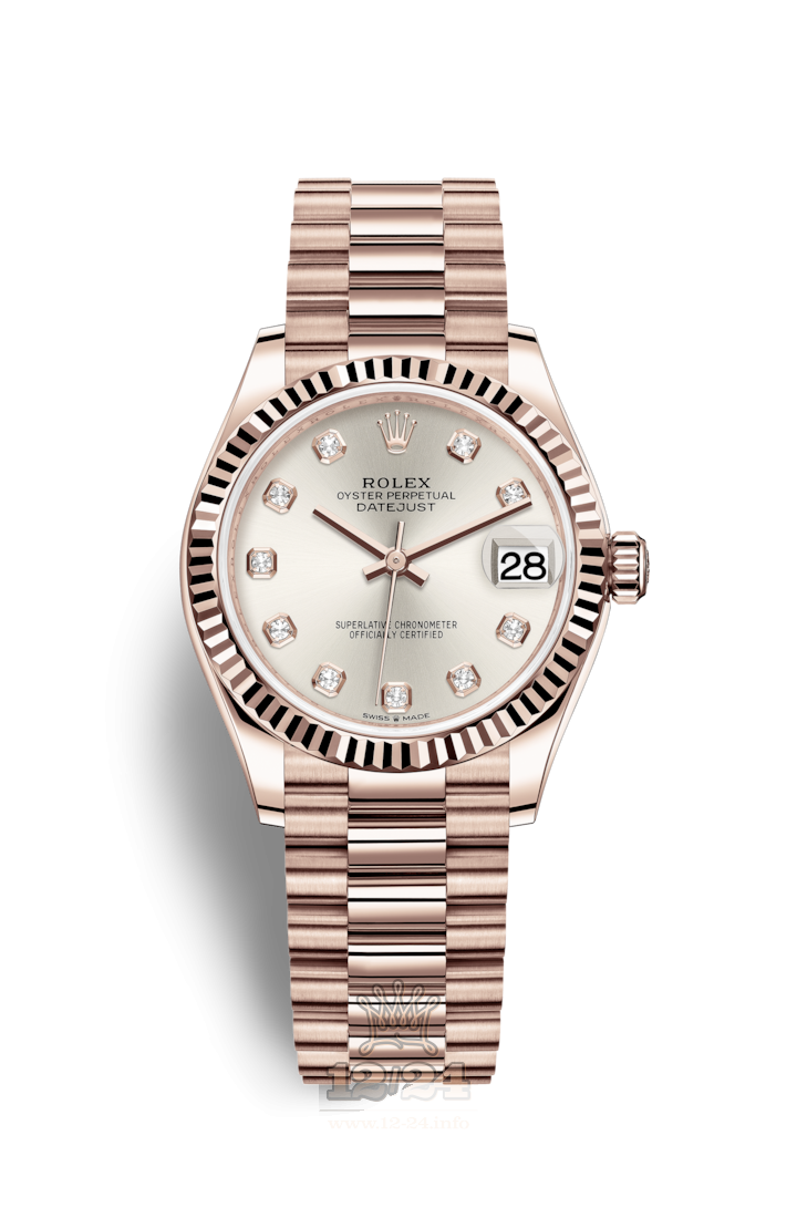 Rolex Datejust Watch 278275-0039 31 mm Pink gold Case Silver Dial
