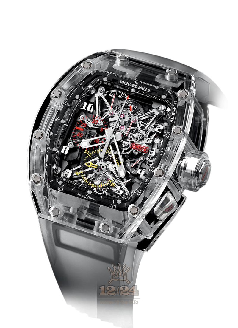 Richard Mille Men's Collection Watch RM 056 Tourbillon Chronograph Sapphire    Felipe Massa 50 mm Sapphire Case