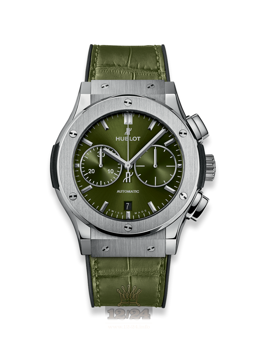 Hublot Classic Fusion Watch 521.NX.8970.LR 45 mm Titanium Case Green Dial