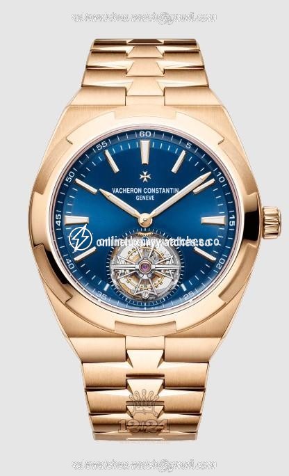 Vacheron Constantin Overseas Watch 6000V/110R-B733 42 mm Pink gold Case Dark blue Dial