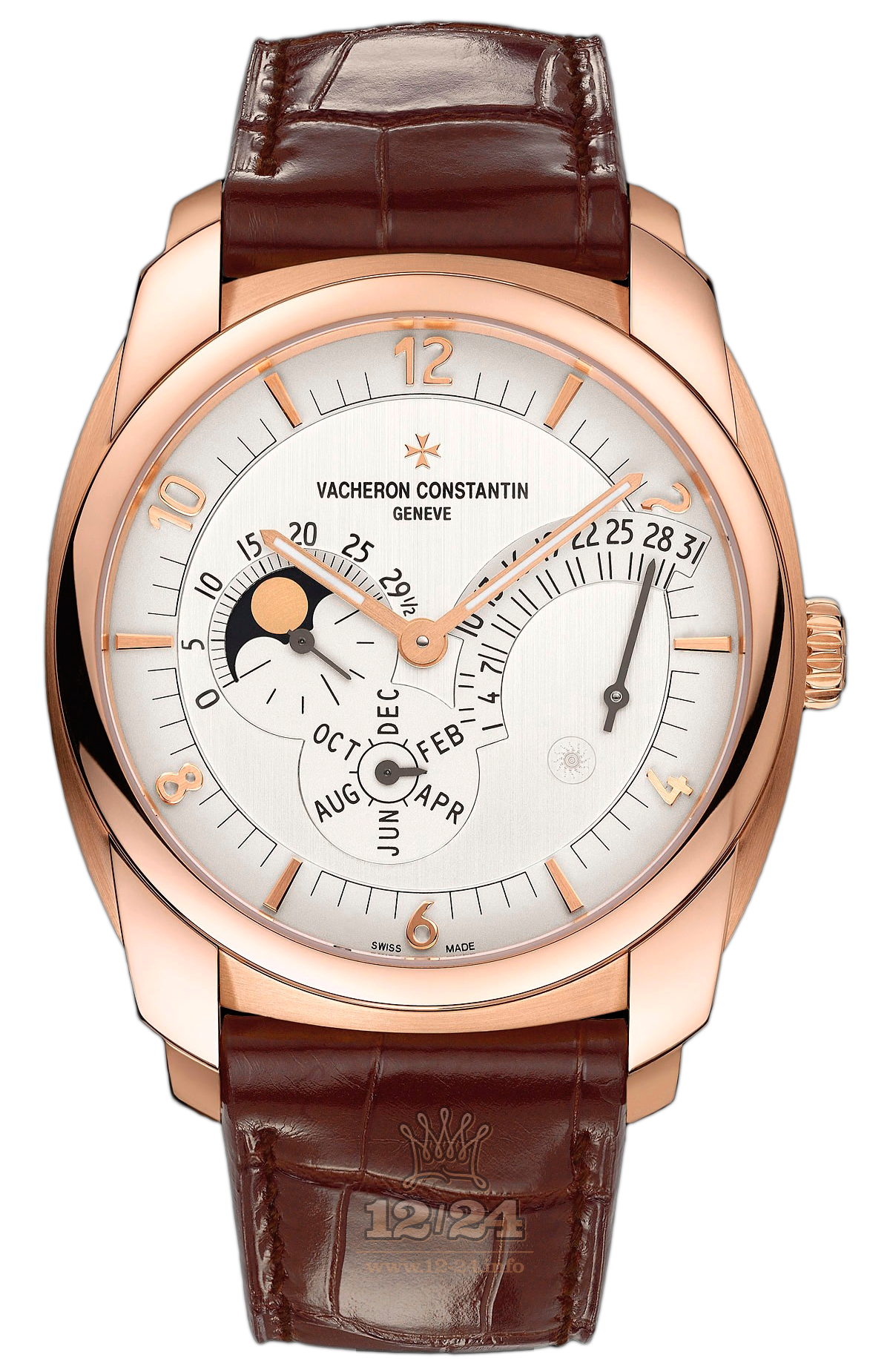 Vacheron Constantin Quai De L Ile Watch 86040/000R-I0P29 43 mm Pink gold Case White Silver Dial