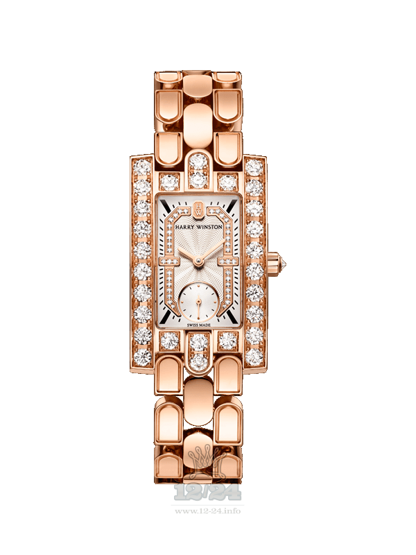 Harry Winston The Avenue Collection Watch AVEQHM21RR123 21 mm Pink gold Case White Silver Dial