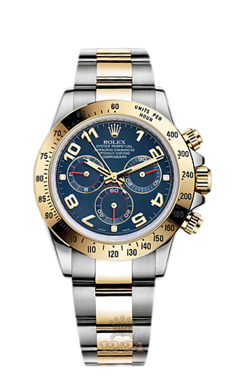 Rolex Cosmograph Daytona Watch 116523-0045 40 mm Steel / Yellow gold Case Dark blue Dial