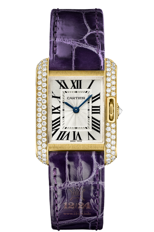 Cartier Tank Watch WT100014 30 mm Yellow gold Case Silver Dial