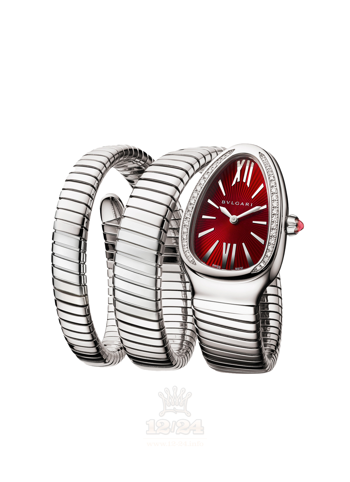 Bvlgari Serpenti Watch 102682 SP35C9SDS.2T 35 mm Stainless steel Case Red Dial