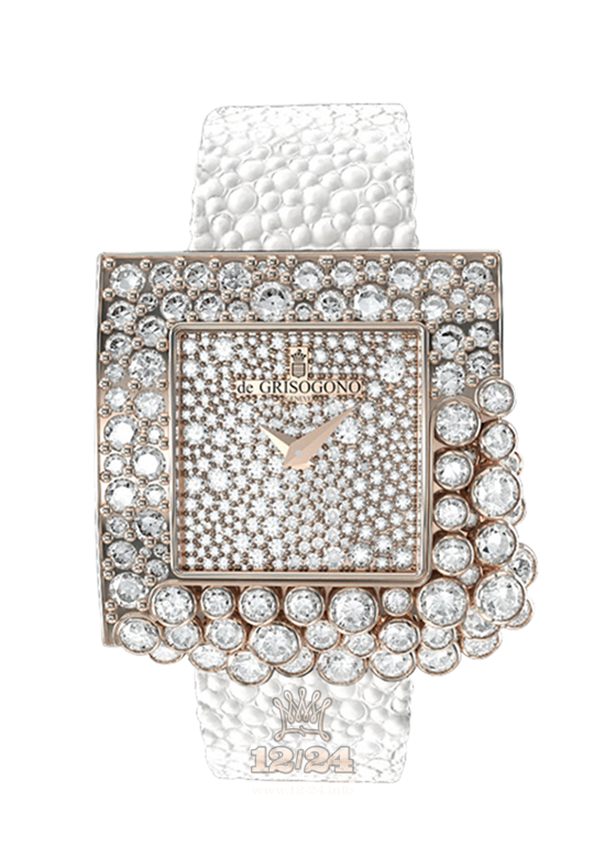 de Grisogono Sugar Watch S-S11 Pink gold Case Silver Golden Dial