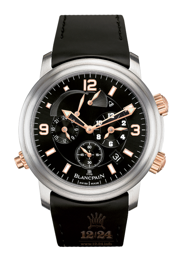 Blancpain Leman Watch 2041-12A30-64B 40 mm Red gold Titanium Case Black Dial